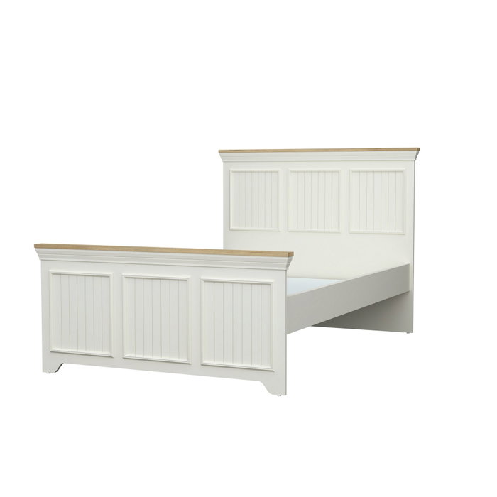 Hanah Home Cama Individual Crema y Roble